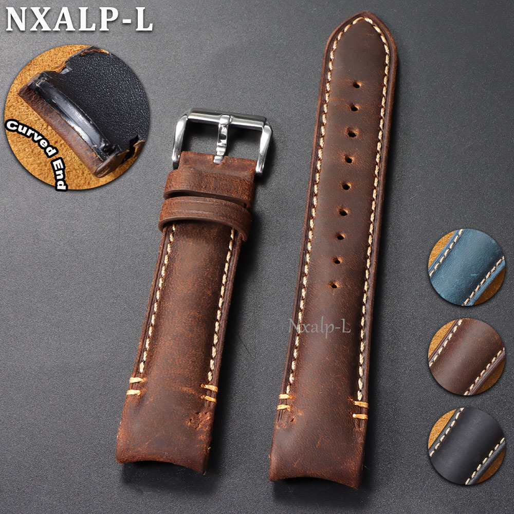 Omega Watch Speedmaster - Curved End Bracelet Oil Wax Cowhide