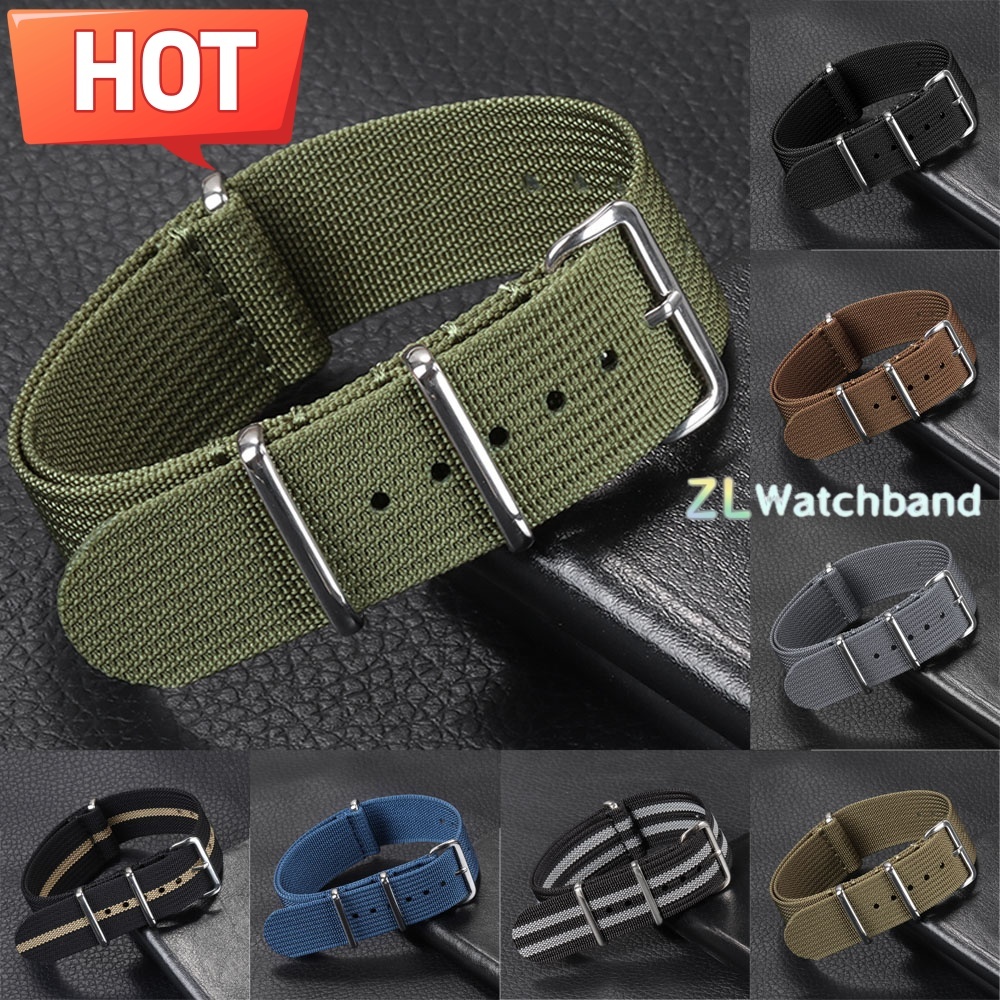 Nato Strap Nylon - New Ribbed Nylon Watchband 18mm 20mm