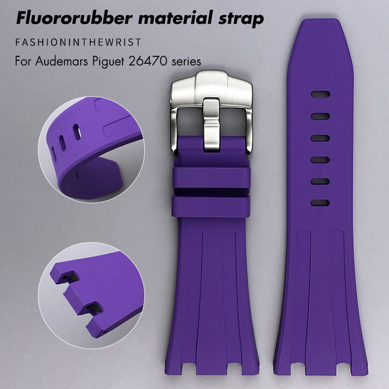 Audemars Piguet Watch Royal Oak Offshore - 28mmX20mm FKM Fluororubber Watchband for Audemars