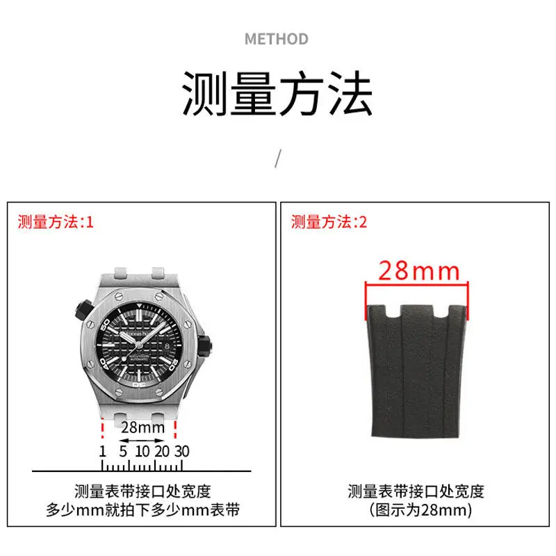 28mm Silicone Watchband for AP - đánh giá và giá Audemars Piguet Watch Royal Oak Offshore