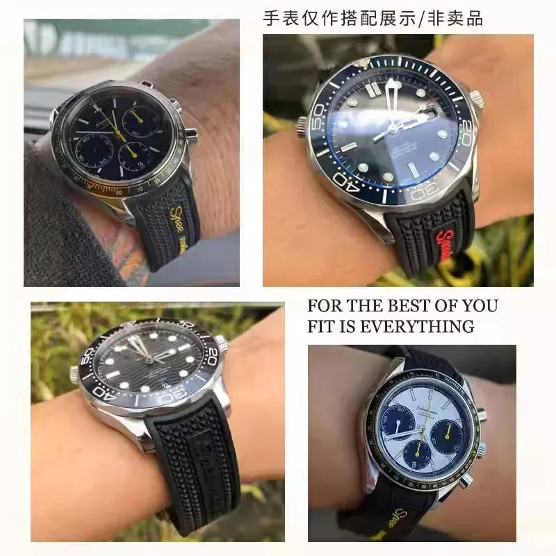 New-Rubber Silicone Watchband  - đánh giá và giá Omega Watch Speedmaster