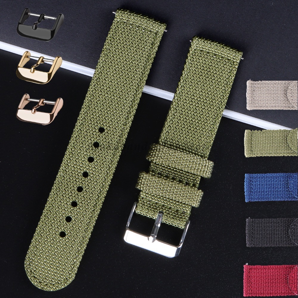 18 20 22 24mm Nylon Canvas Str - đánh giá và giá Nato Strap Nylon