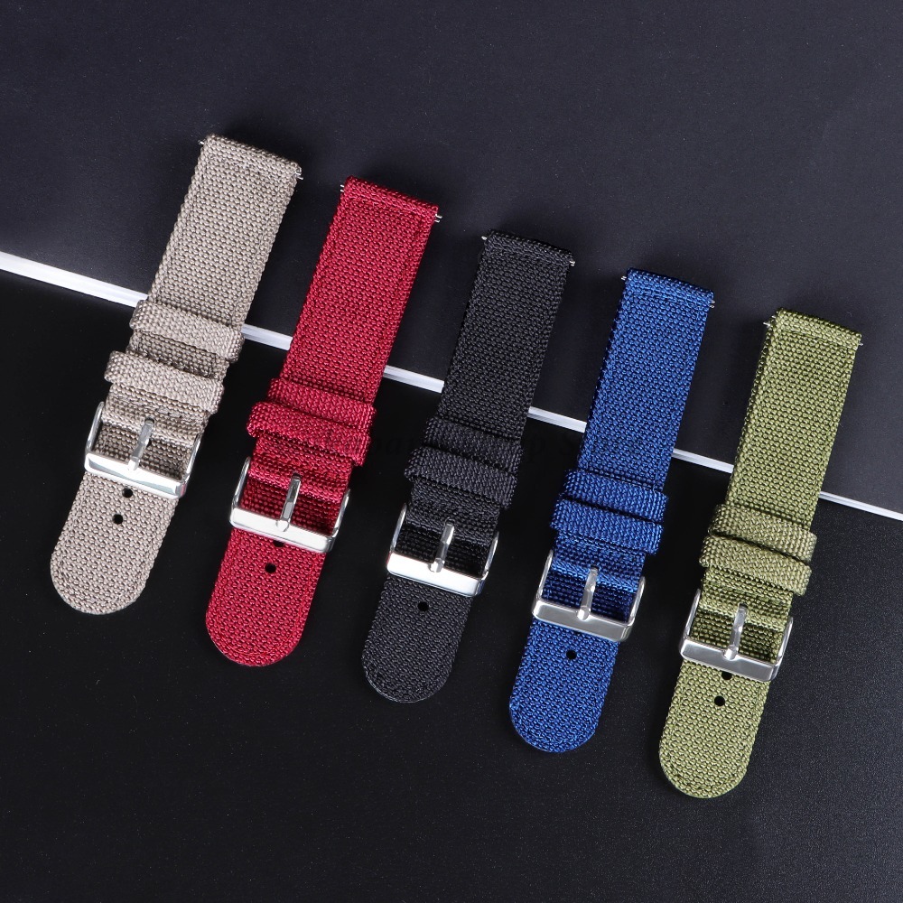 18 20 22 24mm Nylon Canvas Str - đánh giá và giá Nato Strap Nylon