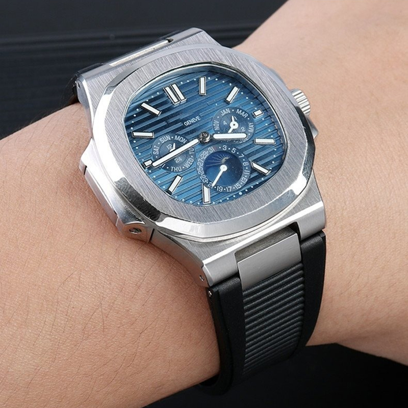 25*13mm Premium Rubber Concave - đánh giá và giá Patek Philippe Watch Nautilus
