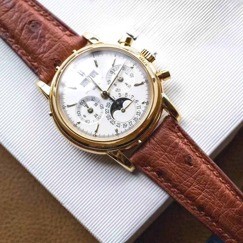Leather watch band ostrich pat - đánh giá và giá Patek Philippe Watch Calatrava