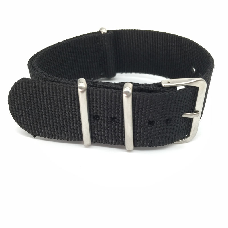 Black Nylon Strap for 16mm 18m - đánh giá và giá Nato Strap Nylon